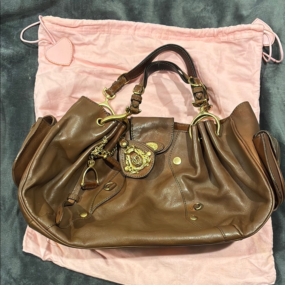 Vintage Brown Leather Juicy Couture Women's Bag